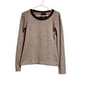 RW & CO Grey & Black Sweater With Infinity Open Back